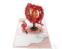 Nouveau modèle 3D arbre d'amour multi-couches de papier carte de voeux 3D cartes de voeux pop-up mariage saint valentin conception personnalisée bienvenue