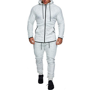 Ensemble survêtement gris pour hommes survêtement personnalisé avec logo survêtement polaire tech logo personnalisé polaire tech jogging pour hommes - Product Image 1