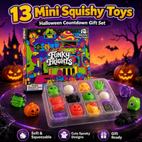 Calendrier de l'Avent Squishy : Compte à rebours de 24 jours, Jouets anti-stress TPR, Mini Squishies, Boîte mystère, Cadeau fantaisie pour adultes et enfants, Vente en gros