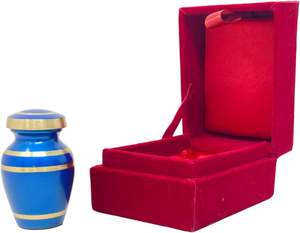 Petites urnes pour cendres humaines Urne pour cendres humaines Femme adulte Maman et papa Funérailles pour petits souvenirs, livrée avec un étui en velours noir - Product Image 4