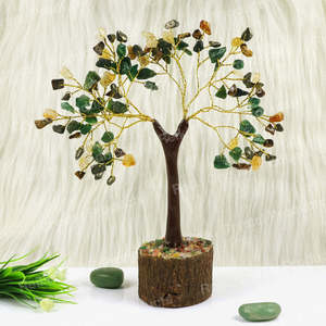 Árbol de la Abundancia de Piedra de Cristal Natural con 100 Cuentas Decorativas - Product Image 1