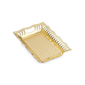 Plateau de service en acier inoxydable et laiton décoratif fait à la main avec finition polie pour la maison et l'hôtel Serveur de nourriture de qualité supérieure - Product Image 3