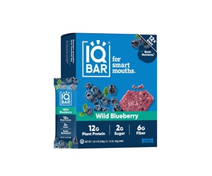 Barras de Proteína Vegetal IQBAR - Arándanos Silvestres - Paquete de 12 - Product Image 1