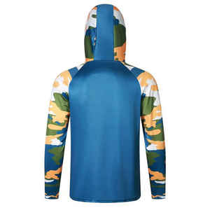 Men's High Quality Long Sleeve Fishing Hoodie with <b>Sun</b> Protection Print Breathable UPF 50 Best Fishing Apparel - Product Image 2