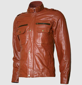 Chaqueta para Hombre, Chaqueta de Cuero de Piel de Oveja PU Genuina de Alta Calidad al por Mayor para Mujer, Chaquetas Modernas para Hombre - Product Image 1
