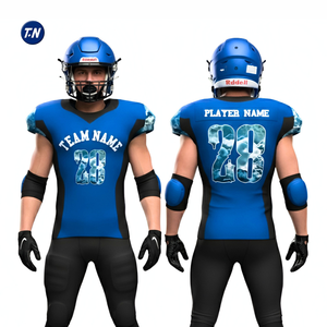Conjunto de Uniforme de Fútbol Americano al por Mayor, Pantalones Cortos 3D para Hombre, 100% Poliéster, Estampado, Personalizado, Tallas Grandes para Adultos, Transpirable, de Secado Rápido - Product Image 3
