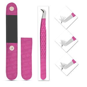 Pince à cils en acier inoxydable avec embouts en fibre confortables Facile à utiliser pour une pointe pointue à tension légère - Product Image 3