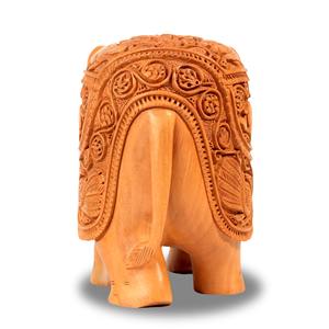 Par de Elefantes de Madera Pulida de Primera Calidad de 3 Pulgadas con Estatua de Radha Krishna de 8 Pulgadas, Juego Divino Hecho a Mano para Decoración del Hogar - Product Image 3