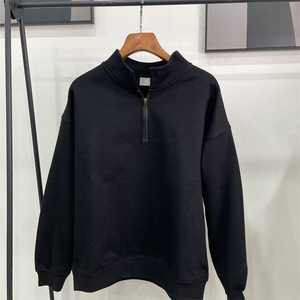 Sweat-shirt à capuche oversize pour femme à manches longues, 100% coton toile respirant, doublé, avec logo frontal - Product Image 2