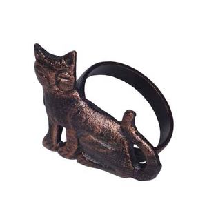 Rond de serviette en aluminium design pour décoration de table de mariage Anneau de tissu métallique stocké - Product Image 2