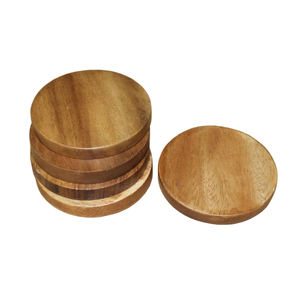 Dessous de verre en bois de conception classique pour mariage à la maison d'hôtel Produits de vente chauds Dessous de verre à café Meilleurs sous-verres en noyer personnalisés - Product Image 5