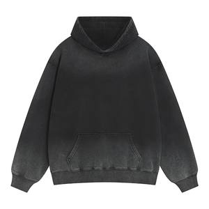 Top qualité 100% coton blanc épais polaire poids lourd surdimensionné pierre lavé impression personnalisée Logo hommes sweats à capuche - Product Image 2