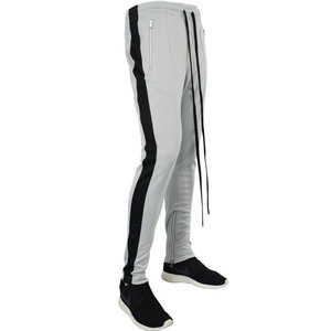 Trendy Men's Burgundy Slim Fit Track Pants with Zipper Pockets & Ankle <b>Zips</b> Comfortable Washed Polyester Cotton Men's Pants - Product Image 6
