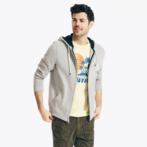 Sudadera con capucha y cremallera completa para hombre, 100% algodón, corte holgado, con logo personalizado, OEM, estilo urbano, invierno, venta al por mayor - Product Image 2