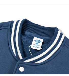 Chaqueta universitaria Letterman de gama alta unisex, tela de cuero con estampado de moda personalizado, diseño de béisbol suelto grande de alta calidad, venta al por mayor - Product Image 4