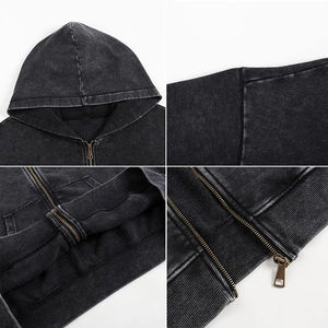 Conjuntos Deportivos Personalizados para Hombre, Hechos a Medida, Estilo Holgado, Lavado Ácido, Sudadera con Capucha y Cremallera, Pantalones Deportivos, Conjuntos Deportivos para Hombre - Product Image 3