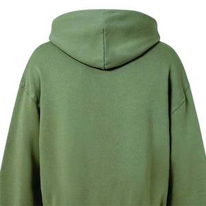 Sudadera con capucha con cremallera para hombre de algodón 100%, diseño extragrande, capucha con patrón sólido - Product Image 6