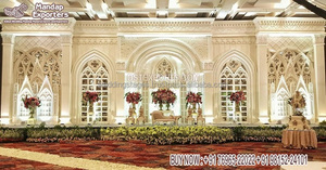 Stylish Asian Wedding Candle Backdrop Reception Stage Lavish Wedding Engagement Stage Stunning Candle <b>Wall</b> for Marriage Stage - Product Image 6