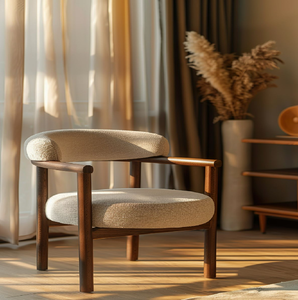 Fauteuil en bois moderne avec un dos de canne haut et rectangulaire et des lignes épurées; disponible aux prix de gros. - Product Image 4