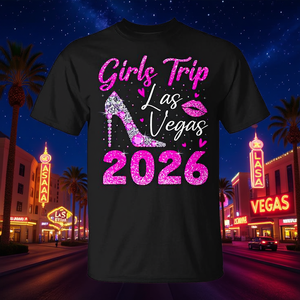 Camiseta para Viaje de Fin de Semana de Chicas a Las Vegas 2026 - Producto Promocional para una Escapada Femenina a Las Vegas - Product Image 3