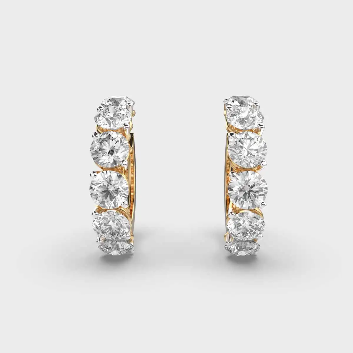 Круглые серьги-кольца из 1,50 и 1,50, уникальные бриллиантовые серьги-гвоздики 14 карат