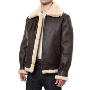 Veste en cuir B3 en peau de mouton réglable nouvelle arrivée personnalisée élégante respirante grande taille de qualité supérieure vêtements pour hommes - Product Image 5