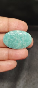 Cabochon d'Amazonite Verte Naturelle de Haute Qualité Fait Main Tailles Mixtes Pierre Précieuse en Vrac pour la Fabrication de Bijoux Modèle UDGEMS 470 - Product Image 5