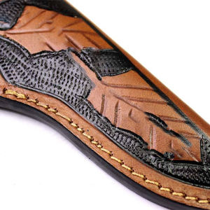 Funda de cuero hecha a mano para cuchillos de hoja fija Cubiertas de cuero de calidad superior para cuchillos - Product Image 3