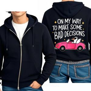 เสื้อฮู้ดดี้ผู้ชาย ผ้าฝ้ายพรีเมียม 100% ทรงหลวม ระบายอากาศได้ดี สีพื้น สำหรับฤดูหนาว แบบมีซิป ลายแมงมุม - Product Image 2