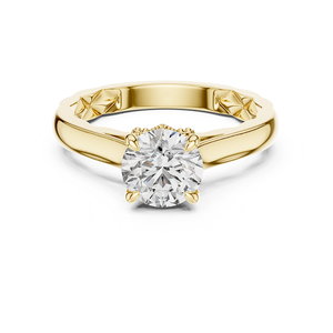 Anillo de Oro de 18k con Diamante Cultivado en Laboratorio de Corte Redondo, Hermoso y Versátil para Mujer, Certificado por IDGL, Regalo para Boda y Aniversario - Product Image 4