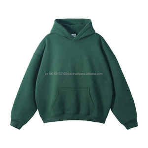 Sudadera con capucha para hombre de 100% algodón con logotipo personalizado, Jersey bordado con cremallera lavado ácido, ropa de invierno de gran tamaño de felpa francesa - Product Image 5
