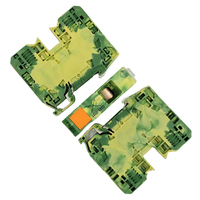 285-137 in Stock 2-conductor Ground Terminal Block Brand New Original German 35mm2 Lateral Marker Slots Green-yellow 285 137