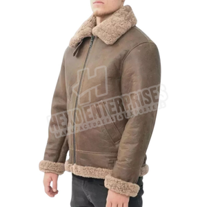 2025 cuero de alta calidad con piel nuevo estilo marrón piel sintética chaqueta de cuero unido para Mer 100% chaqueta de cuero para hombre - Product Image 6