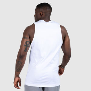 Custom Men's Tank <b>Tops</b> Solid <b>White</b> Hot Selling 100% Polyester Casual Style Made by NC Corporation - Product Image 4
