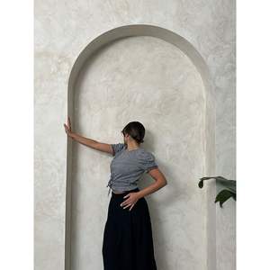 Blusa a Cuadros para Mujer Topshow con Cinturón Negro, Blusas y Camisas al por Mayor - Product Image 3