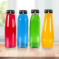 Bouteille en plastique PET jetable de qualité alimentaire de 350 ml (12 oz) pour jus d'orange, avec bouchon à vis, Unalilia B0604, 200 pièces par boîte, Chine