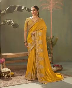 Bamber Seda e Intrincado Gota Patti Bordado Trabajo Sari Y Bordado Trabajo Blusa Perfecta Para Todos Los Eventos - Product Image 2