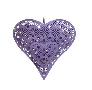 Coeur suspendu en métal de luxe ornements de Noël arbre décoratif suspendu décoration de fête de vacances - Product Image 6