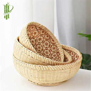 Paniers artisanaux en bambou de différentes tailles pour le rangement et l'organisation - Product Image 6