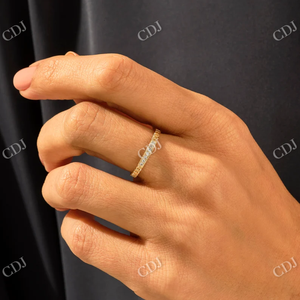 จริง18พันแหวนทองสีเหลืองธรรมชาติปูเพชรผู้ผลิตเครื่องประดับที่ดีของหรูหราเงาแหวนแต่งงานเพชร - Product Image 4