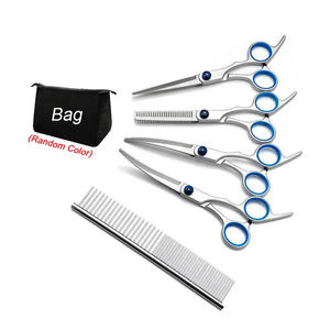 Ciseaux de coiffure professionnels Pet en acier inoxydable chien beauté ciseaux ensemble ciseaux de coupe de cheveux pour chiens accessoires de toilettage - Product Image 1