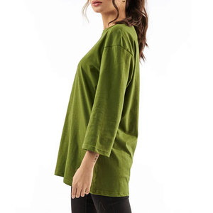 เสื้อยืดคอกลมของผู้หญิงเสื้อยืดโอเวอร์ไซส์ออกแบบโลโก้ได้ตามต้องการ - Product Image 4