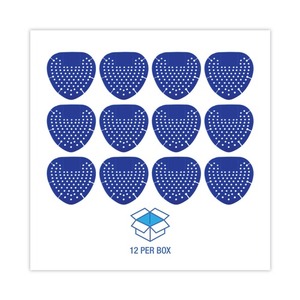 Écran de urinoir jetable solide Boardwalk parfum Bubble Gum bleu - 1 douzaine pour usage avec détergent de salle de bain - Product Image 6