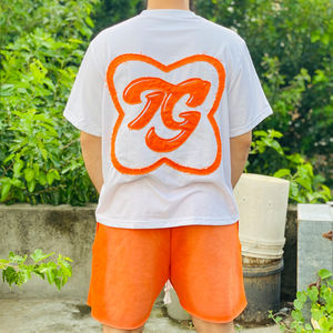 เสื้อยืดผ้าฝ้ายไมโครไฟเบอร์รุ่น100% สำหรับผู้ชายชุดเสื้อยืดแฟชั่นกางเกงขาสั้นซีดจางสำหรับฤดูร้อน - Product Image 2