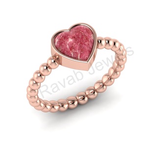 2025 venta al por mayor de piedras preciosas de plata eternidad anillo Vermeil 8mm corazón diseño creativo fabricación elegante para boda o fiesta - Product Image 3