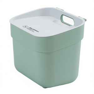 Ready Green <b>Plastic</b> <b>Kitchen</b> Storage Bucket with Lids 5Lt Waste Bin - Product Image 2