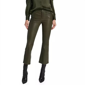 Pantalones de cuero con corte de bota elegante para mujer Cuero genuino de alta calidad Ajuste perfecto para ropa informal y formal - Product Image 1