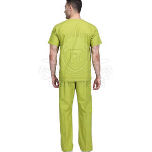 Costume de gommage médical pour hommes en coton fabriqué à l'usine couleur personnalisée combinaison de gommage médical respirante - Product Image 3