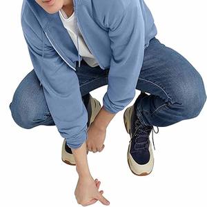 เสื้อมีฮู้ดแบบซิปหน้าสำหรับผู้ชายชุดเดรสกีฬาทำจากผ้าฝ้าย - Product Image 6