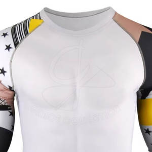 2025 dernière conception hommes Rash Guard avec personnaliser la taille hommes manches longues meilleure vente Fitness porter Rash Guard - Product Image 5